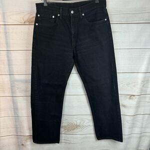 Levi Strauss & Co Black 505 Regular Fit Jeans Size 34x30